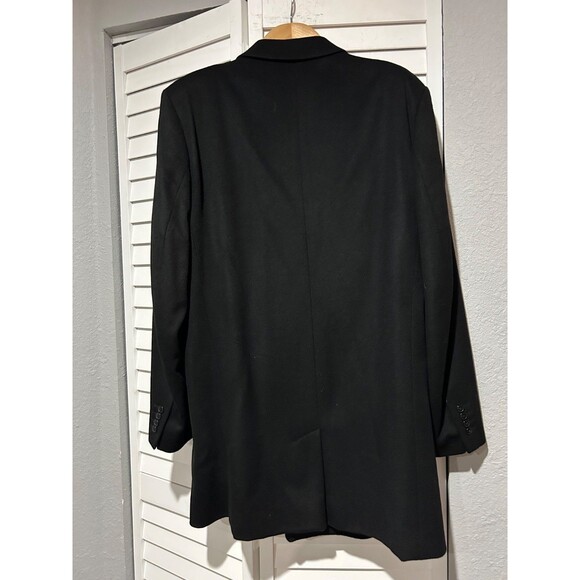 Faconnable Men’s 100% Cashmere Coat size 60L /50US Black Made in Poland - Picture 4 of 9